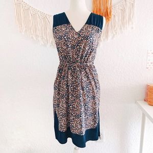 Zara Floral Plunge Neck Midi Dress